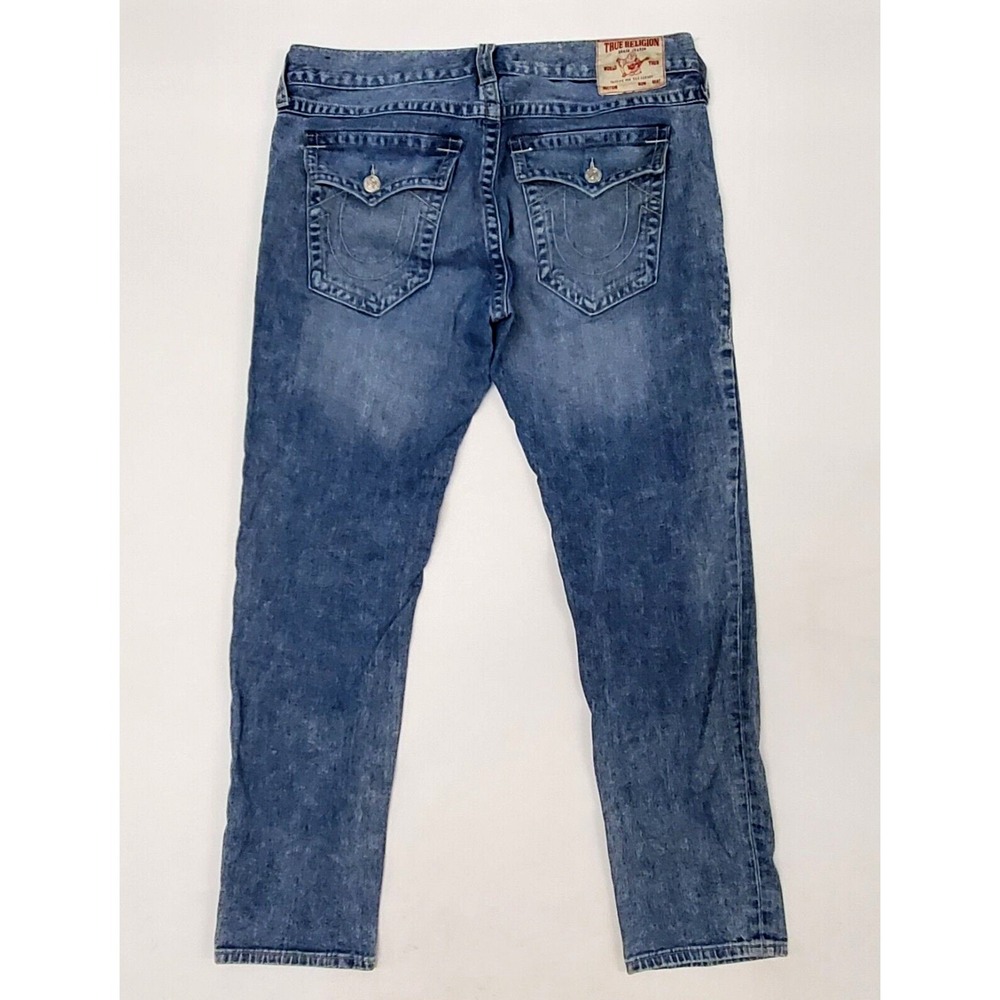 True Religion ROCCO FLAP Relaxed SKINNY JEANS 107327 Light Mixer 36x31 - Picture 2 of 16